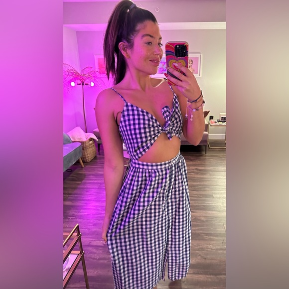 Zara Dresses Zara Woman Checkered Midi Dress Small Poshmark